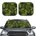 thumbnail image 2 of Fotbe Tropical Palm Leaves Fern Leaf 2-Piece Car Windshield Sun Shade | Sun Blocker for Car Windshield | Foldable Automotive Interior Accessories for Sun Protection-Small, 2 of 7