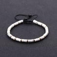 thumbnail image 4 of Nvzi Pulseras de cuentas para hombres: pulsera de cuentas ajustable de 4 mm con cuentas de cristal curativo, color blanco, 4 of 4