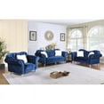 thumbnail image 3 of Titanic Furniture Mariann Button-Tufted Velvet Sofa with Nailheads in Blue, 3 of 4