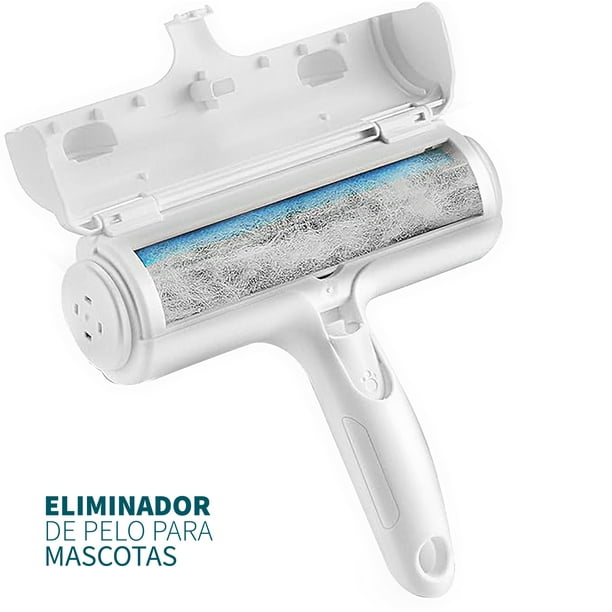 PET TO BED Rodillo Quita Pelusa Reutilizable Removedor de Pelo para Perros y Gatos Quitapelos Almacena el Pelaje de tu Mascota Ideal para Muebles, Sofá, Cama, Ropa y Asientos de Auto.