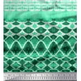 thumbnail image 1 of Soimoi Green Cotton Duck Fabric Tribal Tie-Dye Printed Craft Fabric by the Yard 44 Inch Wide, 1 of 3