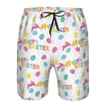 thumbnail image 4 of Yiaed Happy Easter Print Men's Swim Trunks with Lining Quick Dry Sports Shorts Beach Shorts Boardshorts-Large, 4 of 5