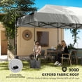 thumbnail image 4 of Outsunny 10 x 20 ft Pop Up Canopy Tent, Heavy Duty UPF50+ Outdoor Portable Instant Canopy Shelter with Wheeled Carry Bag, Sandbags, White, 4 of 9