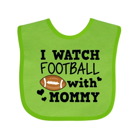

Inktastic I Watch Football with My Mommy Gift Baby Boy Bib