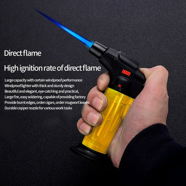 Culinary Butane Torch Lighter, Windproof High Temperature Spitfire Household Kitchen Torch Lighter Refillable Outdoor Impact Lighter Inflatable Culinary Butane Torch Lighter, Windproof High Temperature Spitfire Household Kitchen Torch Lighter Refillable Outdoor Impact Lighter Inflatable