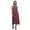 Burgundy, variant on Floral Summer Holiday Party Halter Neck Beachwear Women Backless Dress-X-Large
