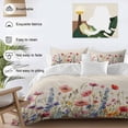 thumbnail image 4 of Pastoral Spring Floral Bedding 3 Piece Duvet Cover Set Full Size, Rustic Summer Flower Botanical Soft Microfiber Comforter Cover with Zipper Closure & Pillowcases, Wrinkle & FadeResistant Quilt Cover, 4 of 9