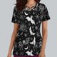 thumbnail image 1 of Puntoco Top de lactancia informal con cuello en V, manga corta y estampado de Halloween para mujer, 1 of 5
