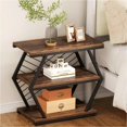 thumbnail image 5 of Tribesigns End Table, Industrial Side Table with 3 Storage Shelves, Wood Sofa Side Table, 5 of 5
