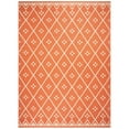 thumbnail image 2 of SAFAVIEH Courtyard Neville Geometric Trellis Indoor/Outdoor Area Rug, 8' x 11', Terracotta/Light Beige, 2 of 5