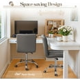 thumbnail image 4 of Homall Chaise de Bureau Réglable à Dossier Moyen en Similicuir avec Accoudoirs, Gris, 4 of 9