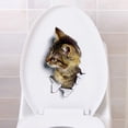 thumbnail image 3 of Mistaha Autocollant Mural Imperméable 3D Chat Mignon pour Toilette - Style 2 XH2002, 3 of 7