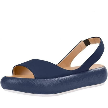 

Candy Color Women Sandals Summer Rome Slip-on Breathable Non-Slip Shoes Woman Slides Casual Female (Color : Blue Size : 39 Code)