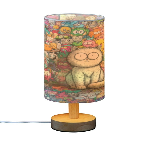 BZSMCE Decor Bedside Table Lamp Joyful Jungle Printed