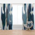 thumbnail image 1 of Designart 'Blue Glam Texture I' Contemporary Curtain Panels, 1 of 4