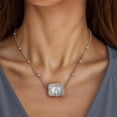 thumbnail image 6 of OHOB-COOL  Mini Belt Buckle Necklace with Initial – Personalized Western Cow Tag Pendant, Silver Tone Adjustable Jewelry for Valentine's Day Gift, 6 of 7