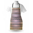 thumbnail image 3 of Modern Apron Earth Toned Fractured Zig Zag Dimensions Horizontal Lined Flat Type Artwork Print, Unisex Kitchen Bib Apron with Adjustable Neck for Cooking Baking Gardening, Taupe Teal, by Ambesonne, 3 of 3