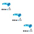 thumbnail image 2 of Soidarity ZTTO soporte de montaje de bicicleta manillar cámara velocímetro reloj ciclo soporte de montaña linterna accesorios de ciclismo azul Type1 NO1, 2 of 6