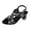 A-Black484, variant on Womens Heeled Sandals Sparkly Opulent Padded Open Toe Crisscross Buckle Strap Rhinestone Heeled Sandals Summer Party Event Sandals