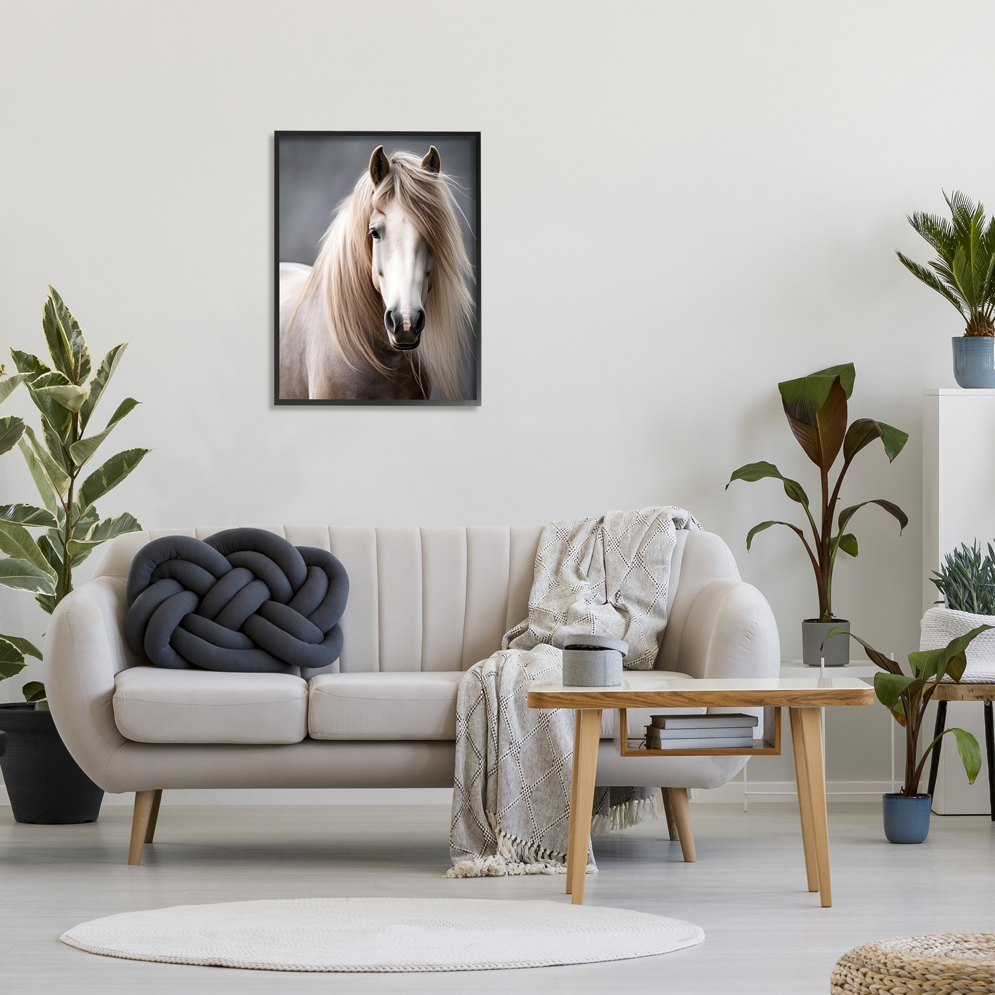 Stupell Industries Silky Haired Horse Animals & Insects Photography Black Framed Art Print Wall Art, 24 x 30