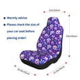 thumbnail image 3 of Uemuo colorful mushroom Skull rainbow Pattern Car Seat Covers for Front Seats Waterproof Seat Covers for Cars, Universal Auto Front Seats Protector Fits for Car-2 PCS, 3 of 6