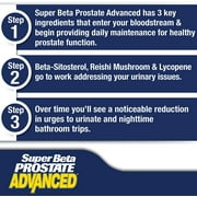 Super Beta Prostate Advanced with Beta-Sitosterol, Mens Supplement, 60 Chewable Tablets, Berry
