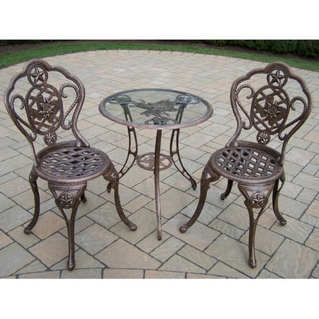 Oakland Living Texas Rose 3 Piece Bistro Set Com Oakland Living Texas Rose 3 Piece Bistro Set
