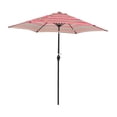 thumbnail image 5 of 9ft Outdoor Patio Umbrella Table Umbrella Windproof Umbrella Outdoor Fade Resistant Water Proof Patio Table Umbrella for Market Garden, Deck, Backyard - Red Striped, 5 of 8