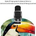 thumbnail image 4 of Square 2Pack PU Leather Toucan Cruise Luggage Tag with Privacy Cover and Name ID Tag for Travel Handbags Backpacks Luggage Tags, 4 of 6