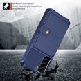 thumbnail image 7 of Dteck for Samsung Galaxy S24 Plus Wallet Case with Card Holder, Compatible with Magnetic Car Mount, Flip Stand PU Leather Silicone Bumper Shockproof Cover for Samsung Galaxy S24+/S24 Plus,Blue, 7 of 7