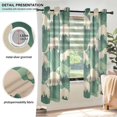 thumbnail image 3 of Yayeee Window Curtains Light Filtering 63"x52" Grommet Panel Pair Home Living Room Decor, Green Wave Pattern, 3 of 7