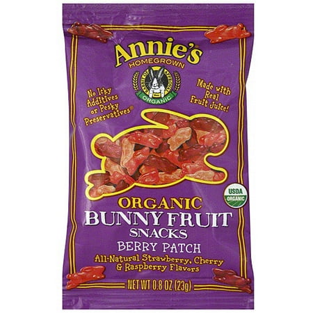 Annie's Homegrown Organic Berry Patch Fruit Snacks, 0.8 oz (Pack of 18)