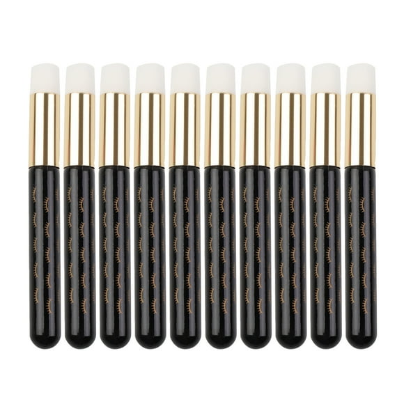 Cepillos para Champú de Pestañas faciales, tubo dorado, acrílico de aluminio, cepillo para limpiar la nariz, cantiDad suficiente para uso prolongar, agarre cómodo, usos