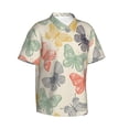 thumbnail image 2 of Daiia Butterfly Hawaiian Shirt for Men Gentle Cotton Regular Short Sleeve Casual-XX-Large, 2 of 9
