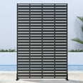thumbnail image 2 of MAYEERTY 72"x47" Outdoor Privacy Screen with Stand Adrian Metal Balcony Decorative Screen,Black, 2 of 7