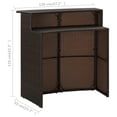 thumbnail image 4 of vidaXL Garden Bar Table Brown 120x55x110 cm Poly Rattan, 4 of 5