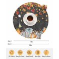 thumbnail image 6 of 13 Inch Round Placemats Set of 6, Orange Pumpkin Fall Non Slip Heat Insulation PP Table Mats, Sunflower Thanksgiving Botanical Leaves Washable Place Mats for Kitchen Dining Party Table Decor, 6 of 7