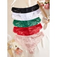 thumbnail image 6 of Women Lace Underwear Sexy Breathable Lace Hipster Women's Panties, 5 Psck, 6 of 7