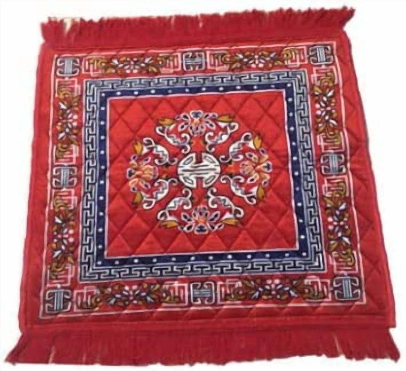 ‎Polyester Comfortable Red Multi-Purpose Meditation Mat/Rug (Approx. 60 x 60 Cm, 24 x 24 Inch), Religious Spiritual Items, Home Aasan/Yoga/Meditation, Hindu/Yoga/Meditation