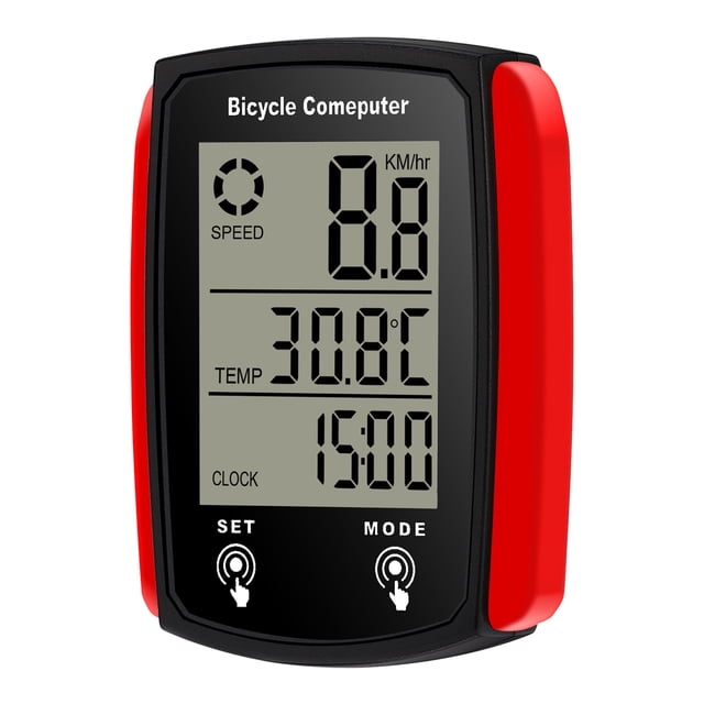 Biker Speedometer Wired Bike Computer 19 Functions Touch Bike Speedometer Waterproof Computer with Backlight