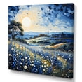thumbnail image 2 of Designart "Blue Bonnets landscape Pointillism I" Floral Canvas Wall Art, 2 of 5