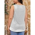 thumbnail image 4 of Plus Size Summer Sleeveless Women Sequin Patchwork Tank Tops Shirt, 4 of 5