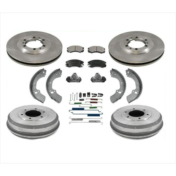 for 98-99 Rodeo Amigo Brake Rotors Drums & Brake Shoes Springs Wheel C 8pc