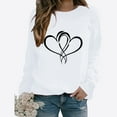 thumbnail image 2 of Womens Valentines Sweatshirts Romantic Love Graphic Heart Print Shirt Crewneck Pullover Top Clothes, 2 of 3