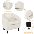 thumbnail image 4 of Renwick Barrel Accent Chair with Ottoman, Ivory Boucle Fabric, 4 of 7