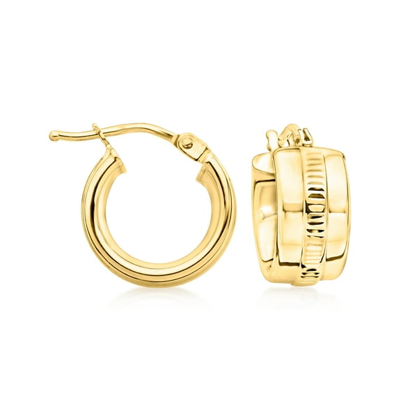 Ross-Simons Italian 10kt Yellow Gold Huggie Hoop Earrings, Women's, Adult