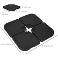 thumbnail image 3 of Outsunny 4 Piece Umbrella Base Stand w/ U Locking, Water or Sand Filled, 3 of 10