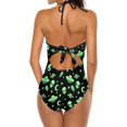 thumbnail image 4 of NICKSUN Maillot de Bain une Pièce pour Femmes Contrôle du Ventre Maillot de Bain Modeste Col en V, 4 of 9