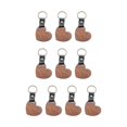 thumbnail image 2 of 10x PU cuero llavero de madera accesorios en blanco colgante llavero etiquetas clave hecho a mano DIY llaveros para bolsa aniversario Macarena Llavero, 2 of 8