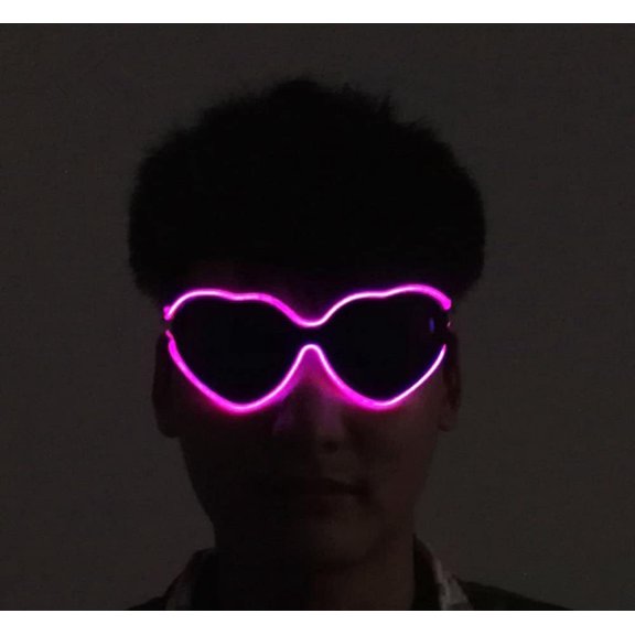 LINLIN LED Glasses, Light Up Rave Glasses LED Party Glasses Light Up Rave Glasses Battery LED Glasses for Halloween